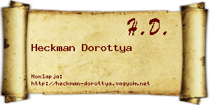 Heckman Dorottya névjegykártya
